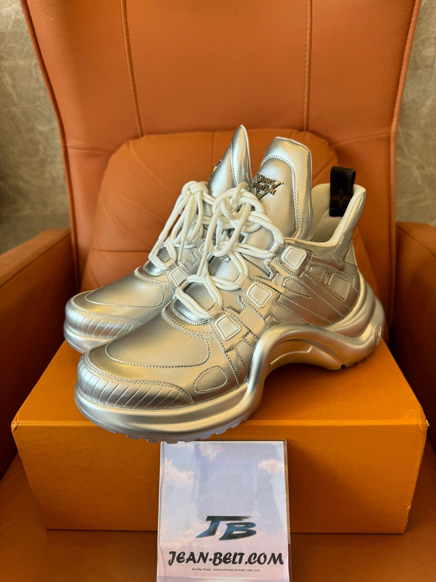 Louis Vuitton Archlight sneakers in metallic silver