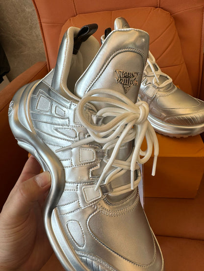 Louis Vuitton Archlight sneakers in metallic silver