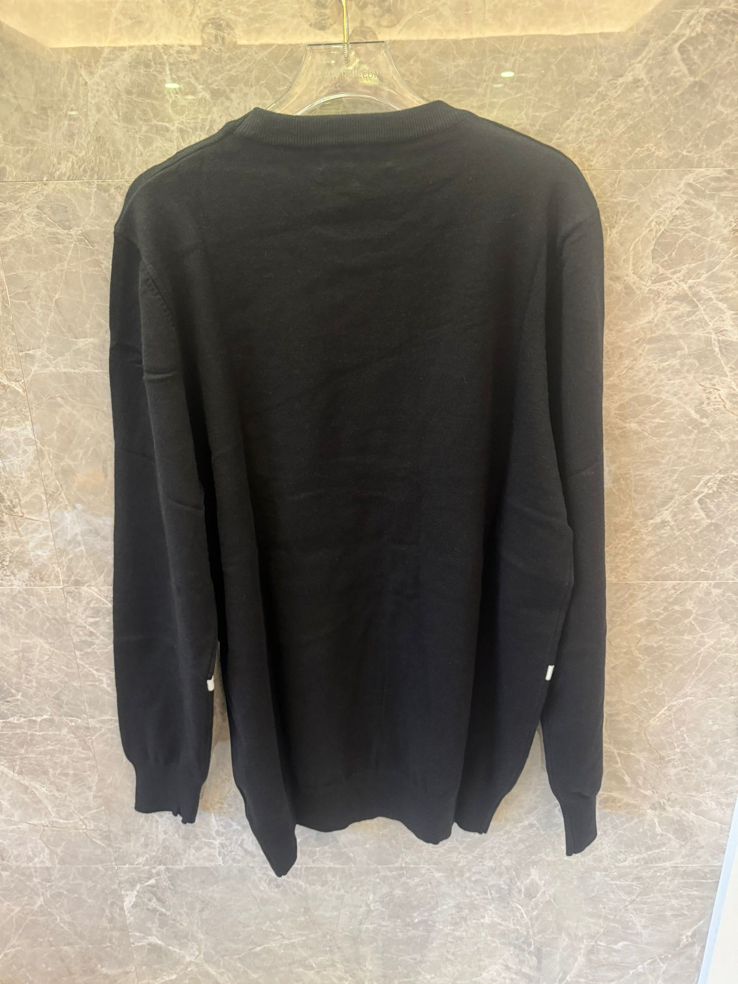 Valentino black sweater with oversized V Logo