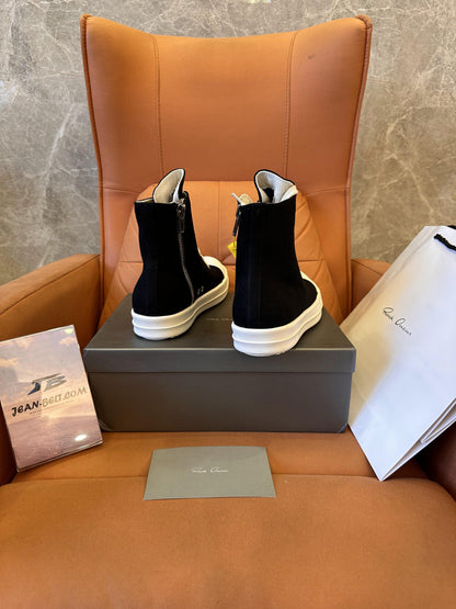 Rick Owens DRKSHDW black high-top canvas sneakers