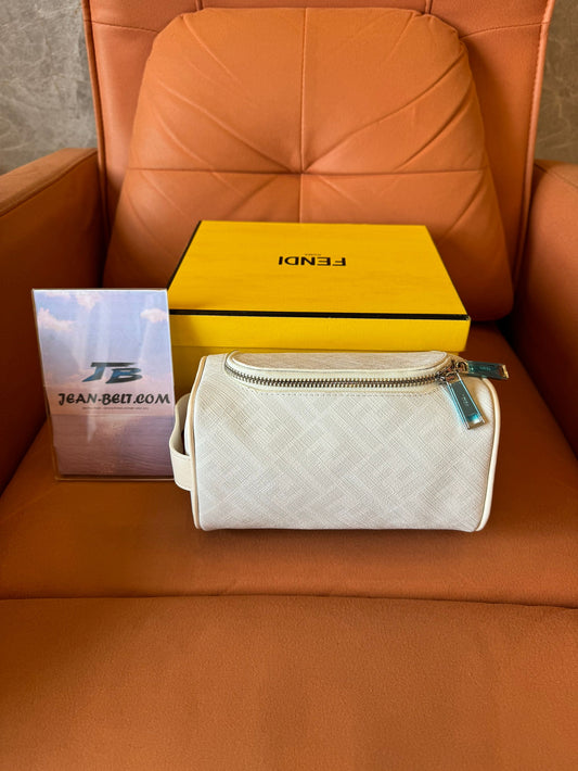 Fendi make up bag in FF fabric white