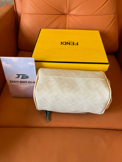 Fendi make up bag in FF fabric white