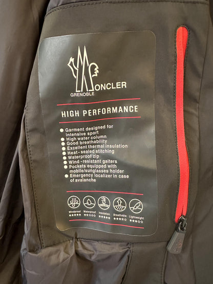 Moncler après-ski black down jacket with detachable hood