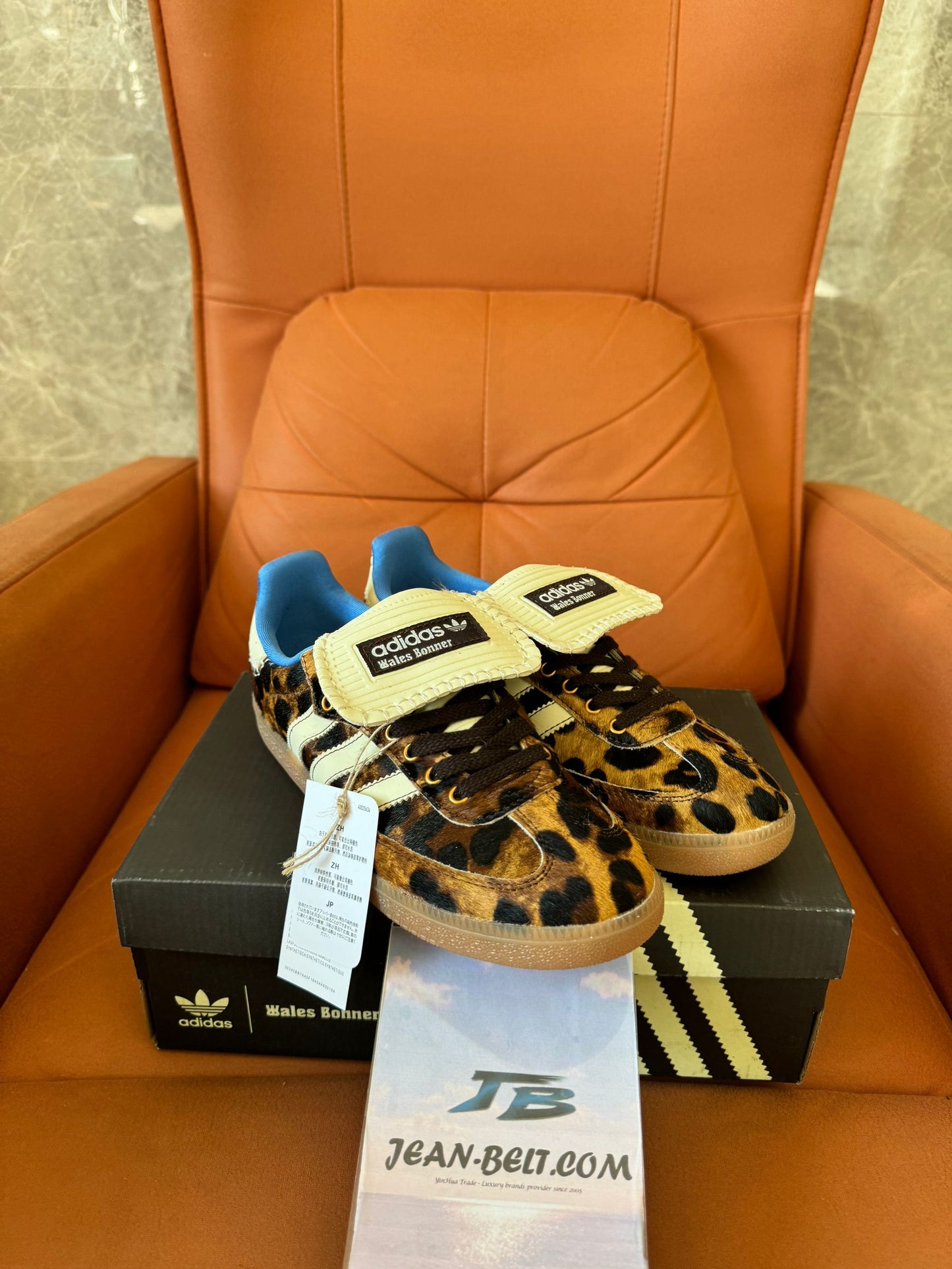 Adidas x Wales Bonner Gazelle Leopard print sneakers