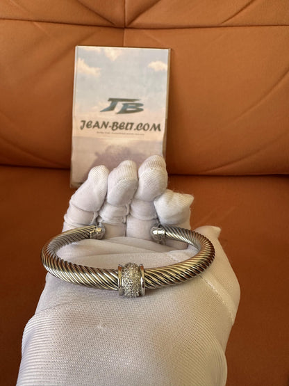 Bvlgari sterling silver necklace and bangle set