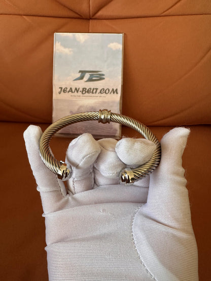 Bvlgari sterling silver necklace and bangle set