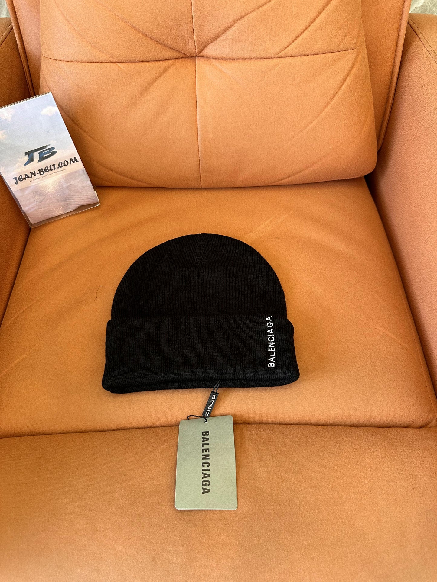 Balenciaga classic black knit beanie - embroidered logo