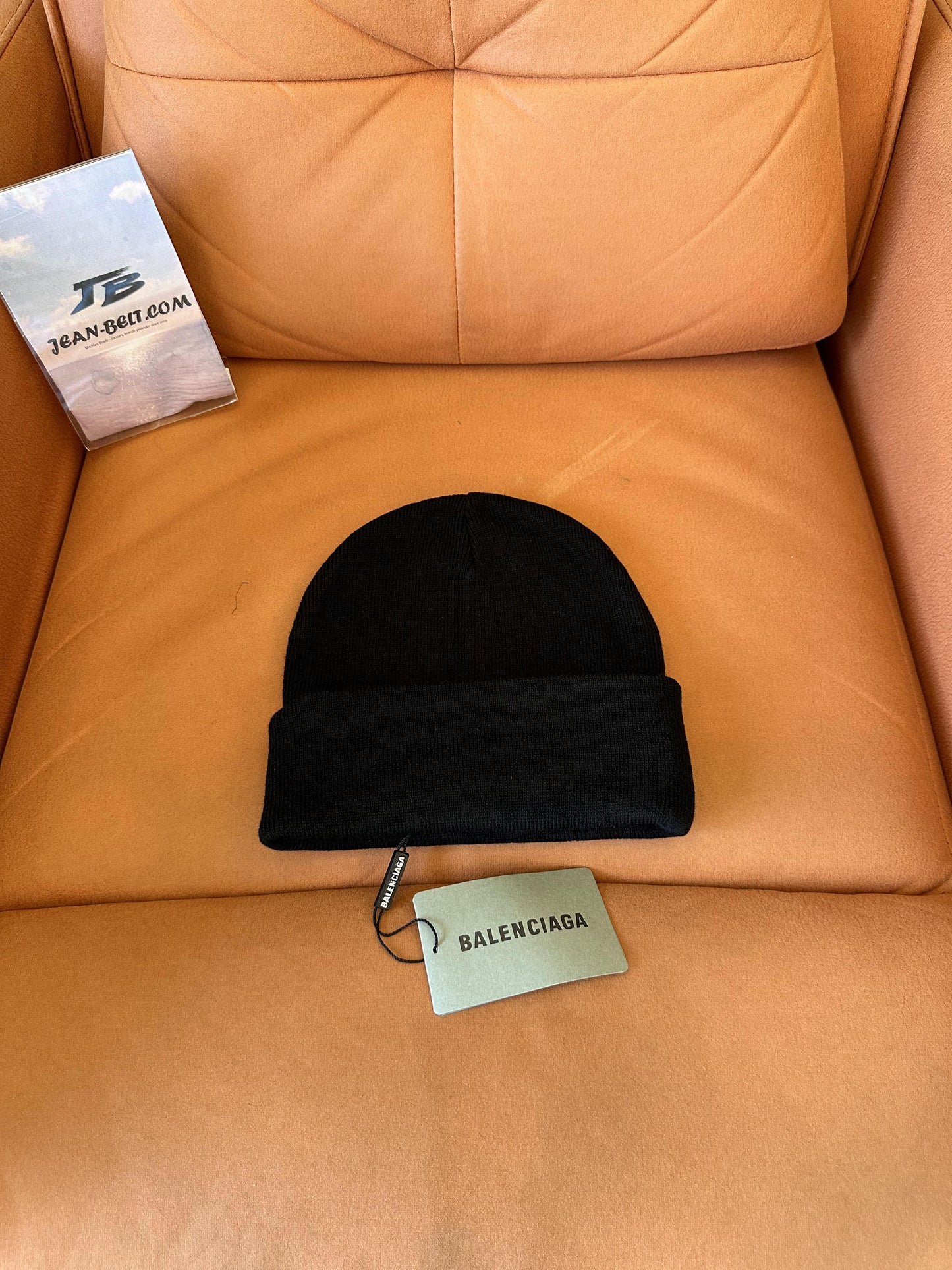 Balenciaga classic black knit beanie - embroidered logo