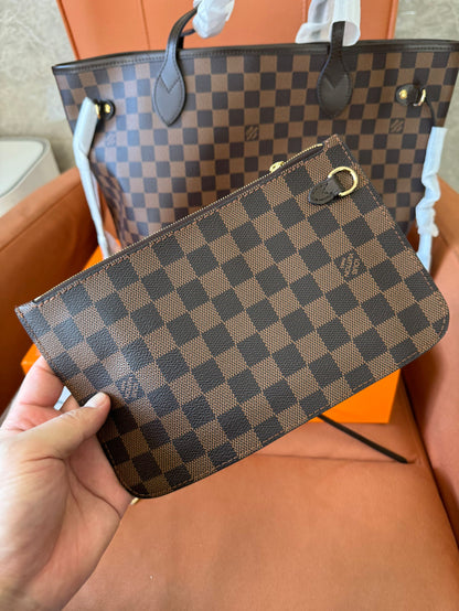 Louis Vuitton neverfull handbag mm with removable zipped pouch