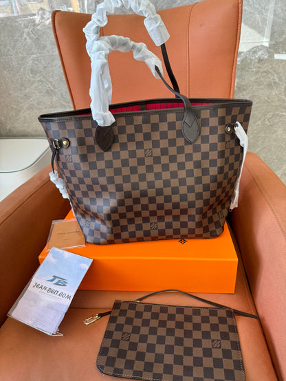 Louis Vuitton neverfull handbag mm with removable zipped pouch