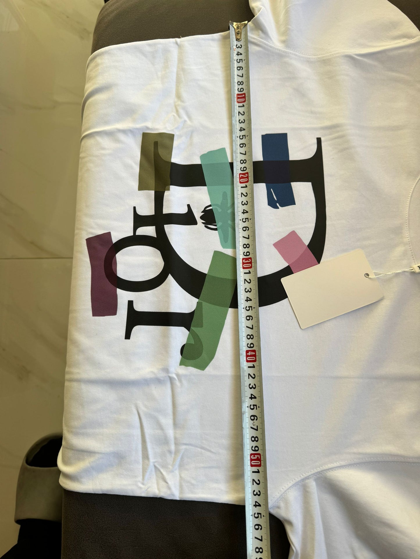 Dior white t-shirt with multicolored artistic logo