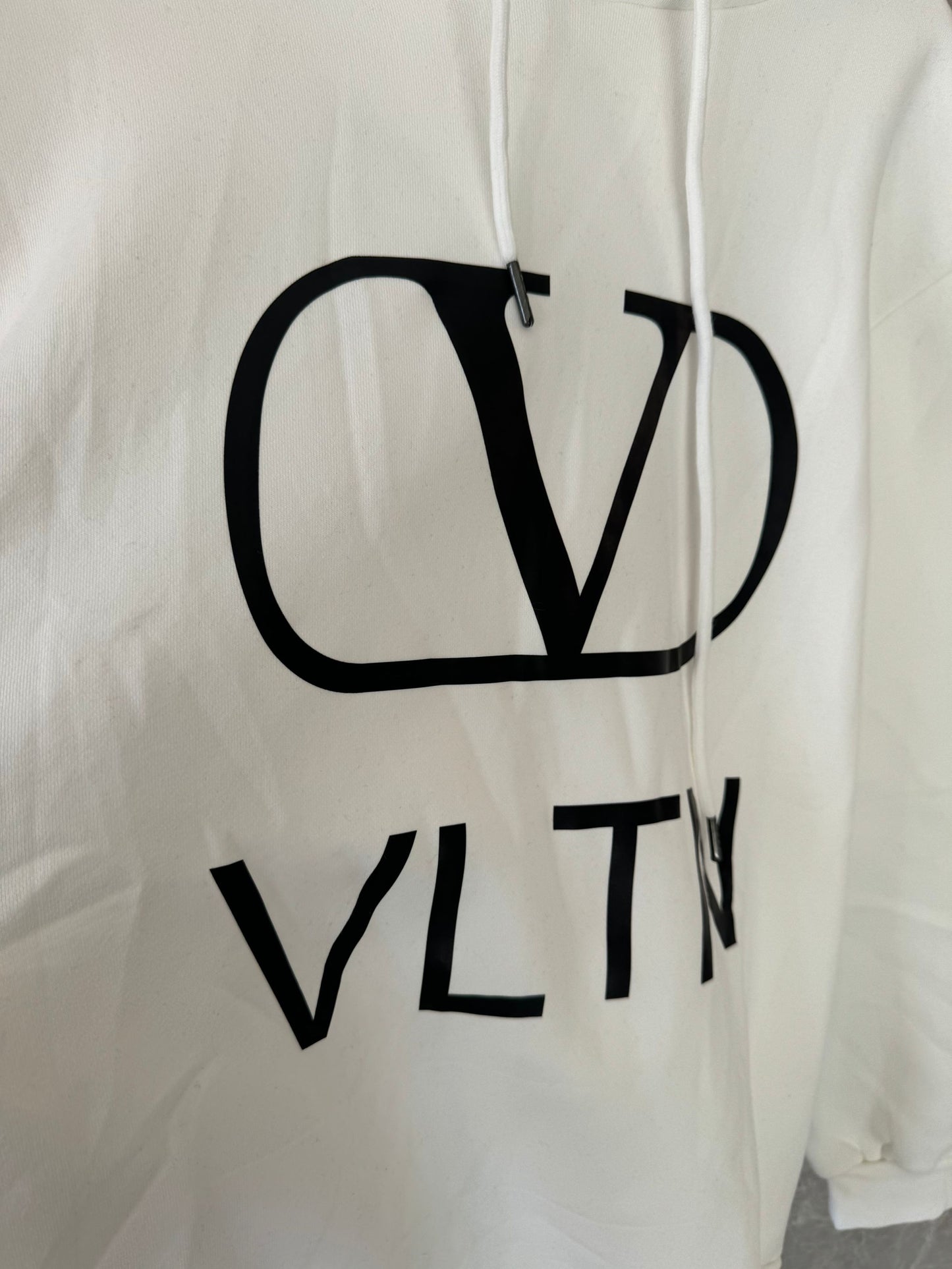 Valentino VLTN white hoodie with bold logo print