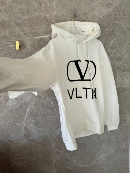 Valentino VLTN white hoodie with bold logo print