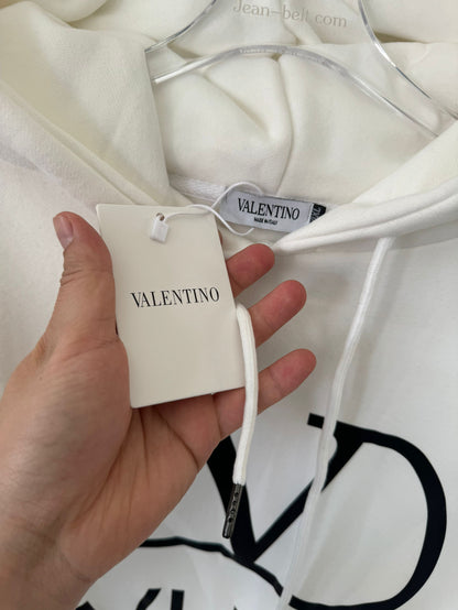 Valentino VLTN white hoodie with bold logo print