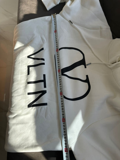 Valentino VLTN white hoodie with bold logo print