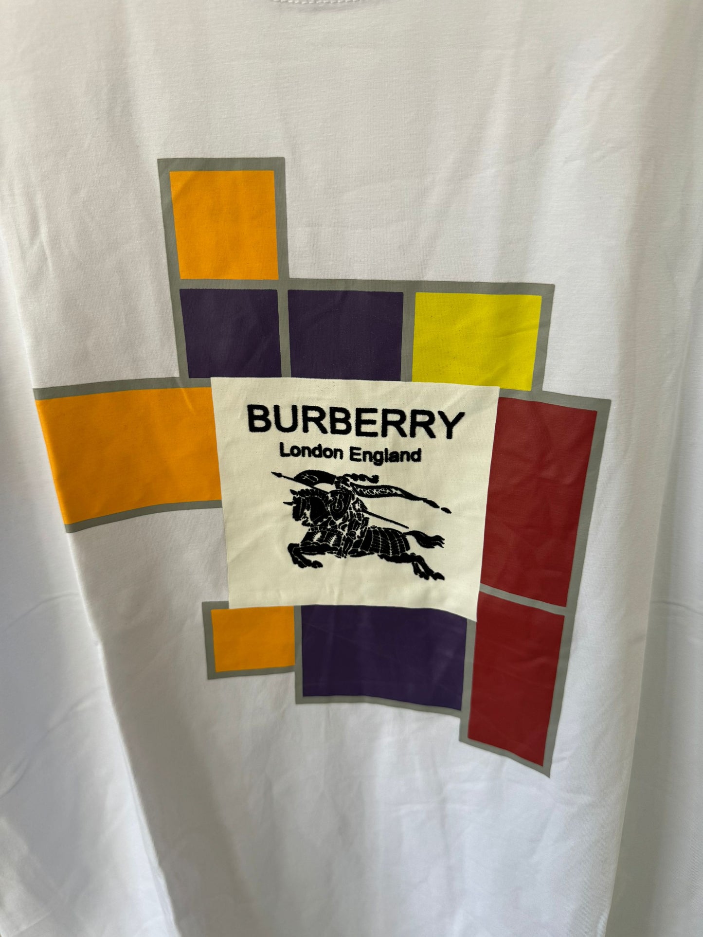 Burberry london england color block logo t-shirt