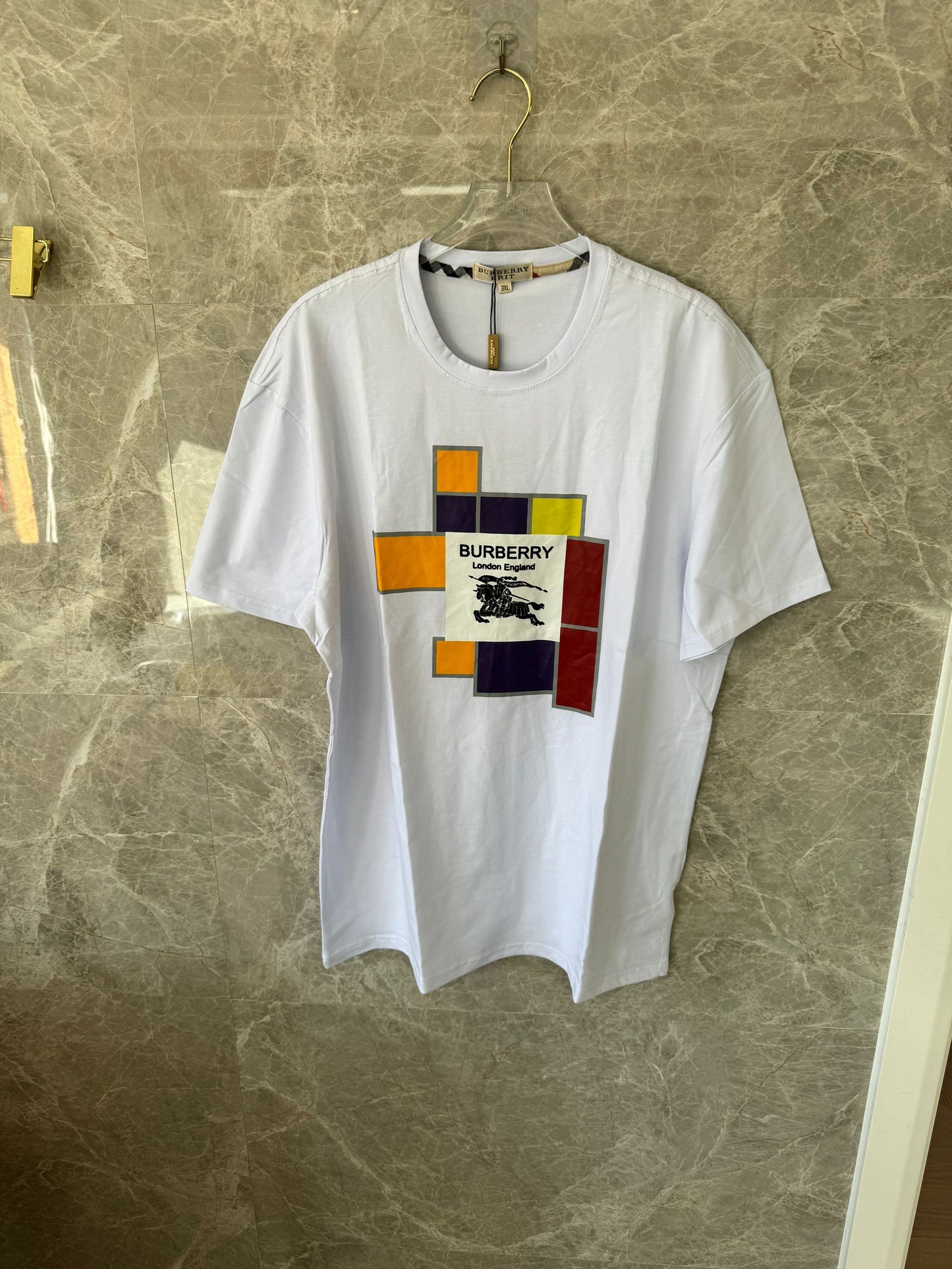 Burberry london england color block logo t-shirt