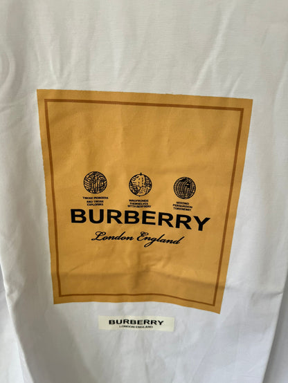 Burberry color block graphic t-shirt in white