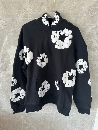 Denim Tears black hoodie with floral print