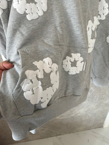 Denim Tears  floral grey hoodie