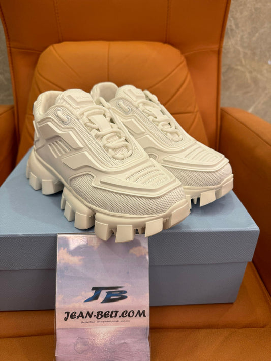 Prada Cloudbust Thunder all-white chunky sneakers