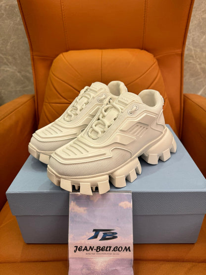 Prada Cloudbust Thunder all-white chunky sneakers