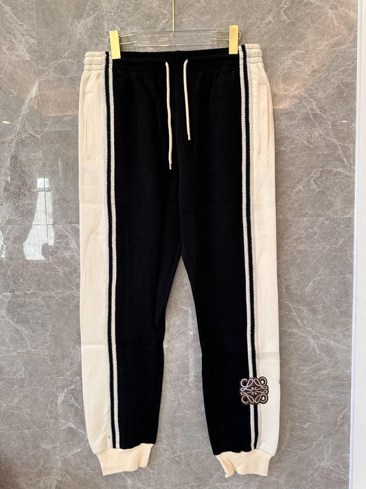 Loewe monochrome color block sweatpants with logo details