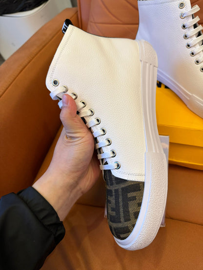 Karl Lagerfeld x Fendi collaborative high-top sneakers