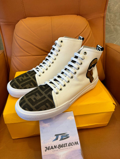 Karl Lagerfeld x Fendi collaborative high-top sneakers