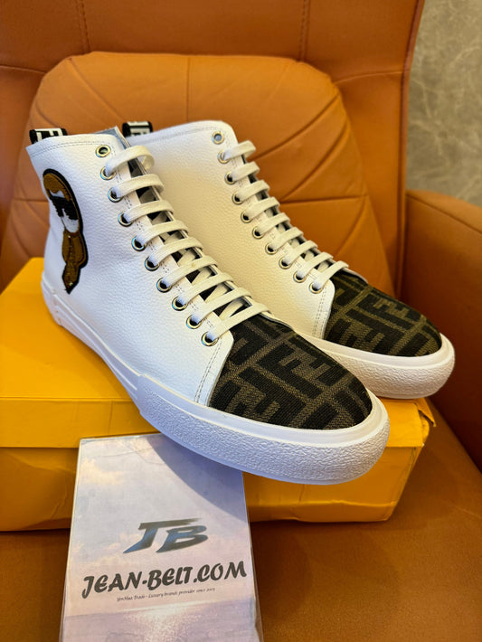 Karl Lagerfeld x Fendi collaborative high-top sneakers