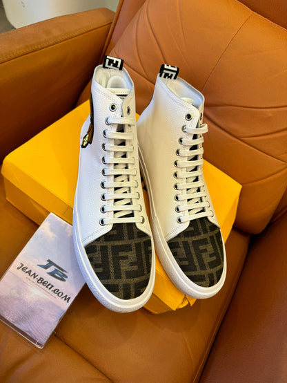 Karl Lagerfeld x Fendi collaborative high-top sneakers