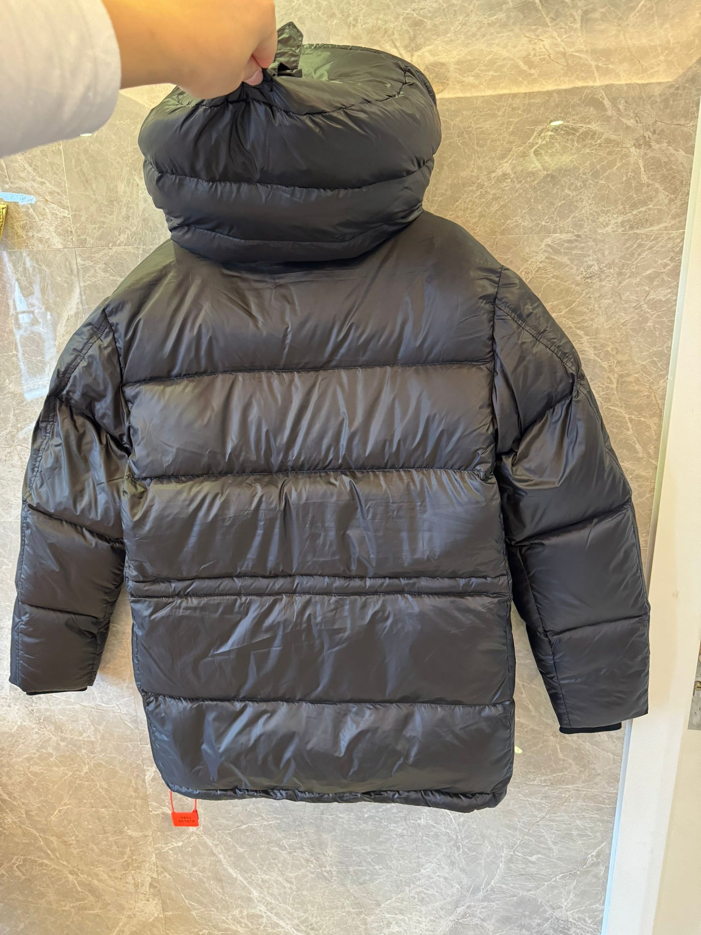 Burberry black puffer jacket with hood