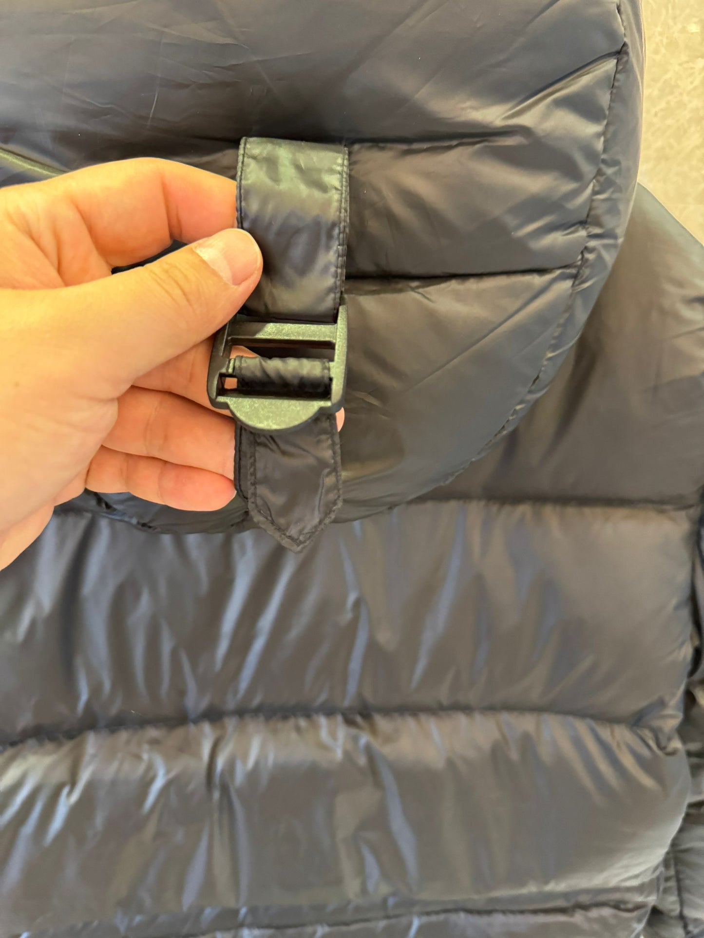 Burberry black puffer jacket with hood