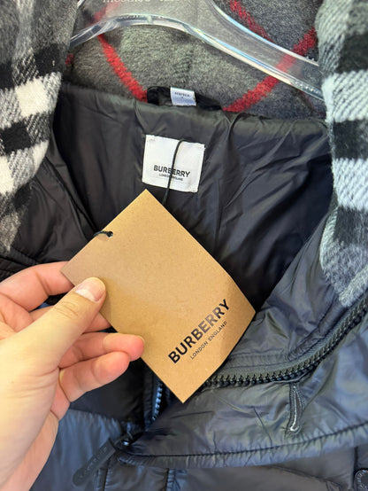 Burberry black puffer jacket with hood