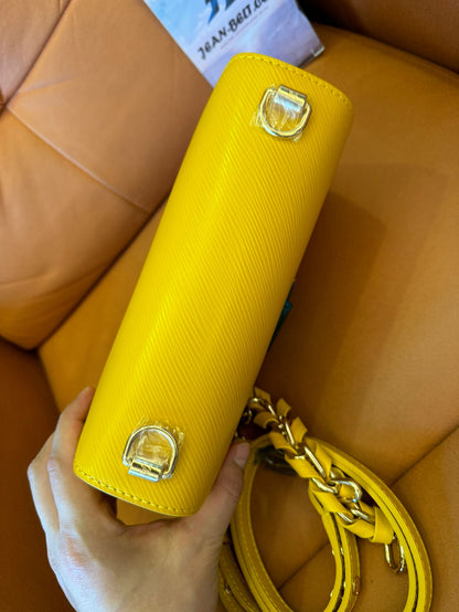 Louis Vuitton twist pm epi yellow shoulder and crossbody bags