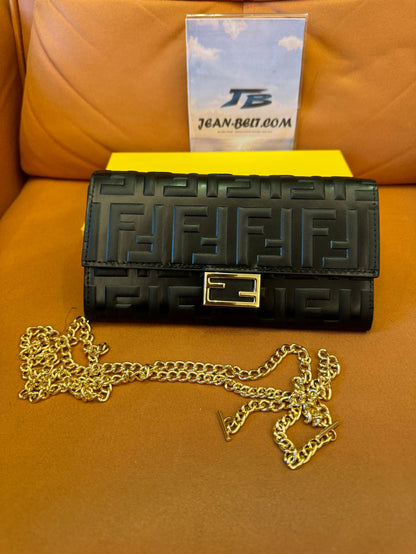 [3A Quality]Fendi by marc jacobs baguette continental wallet with chain