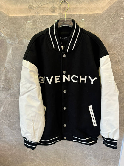 Givenchy varsity jacket - black and white