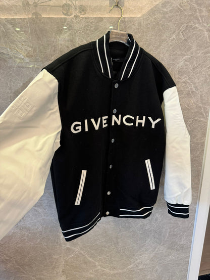 Givenchy varsity jacket - black and white