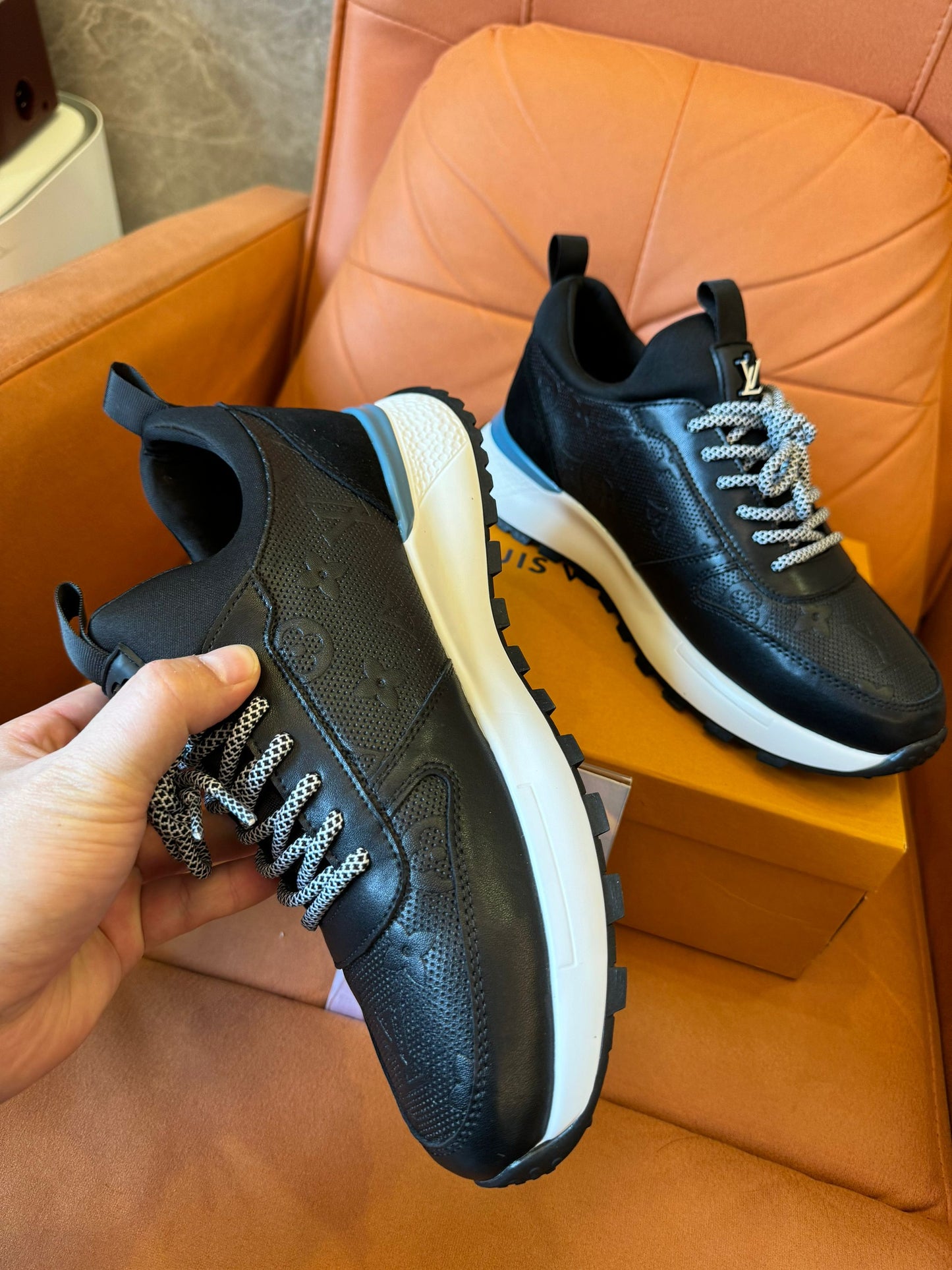 Louis Vuitton men's Run Away sneakers - black monogram