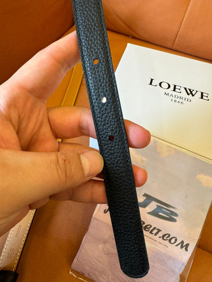 Loewe Anagram thin leather belt