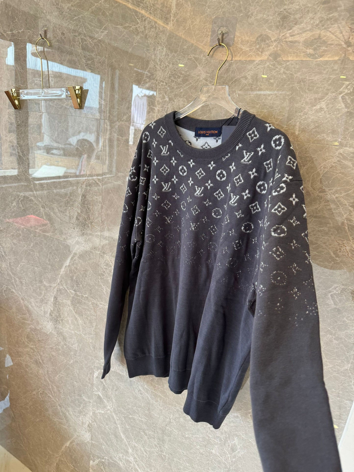 Louis Vuitton monogram gradient knit sweater