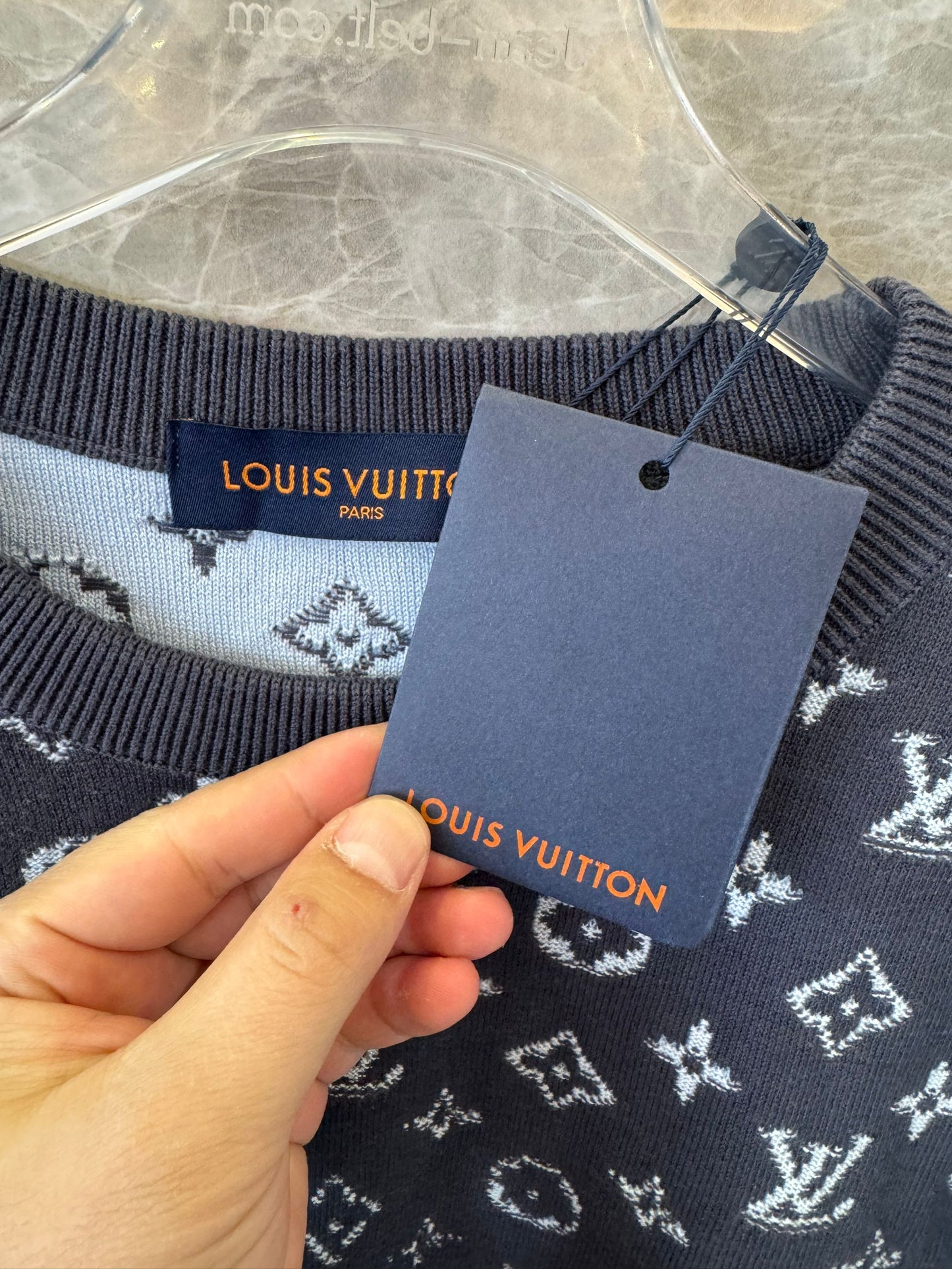 Louis Vuitton monogram gradient knit sweater