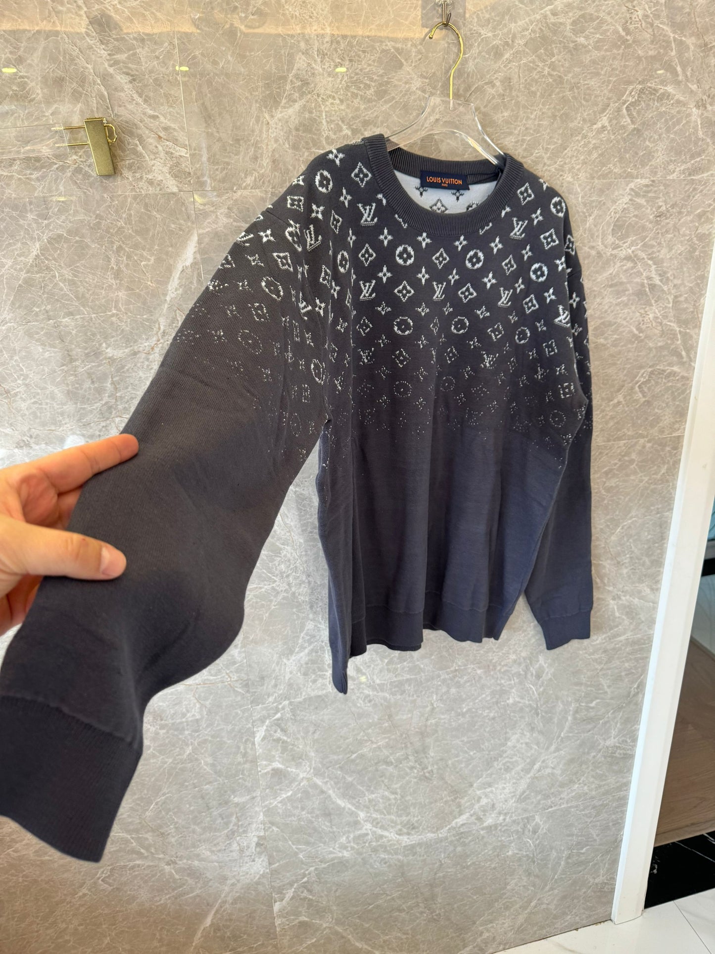 Louis Vuitton monogram gradient knit sweater