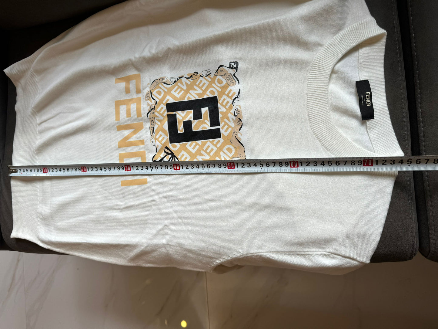 Fendi logo printed white sweatshirt