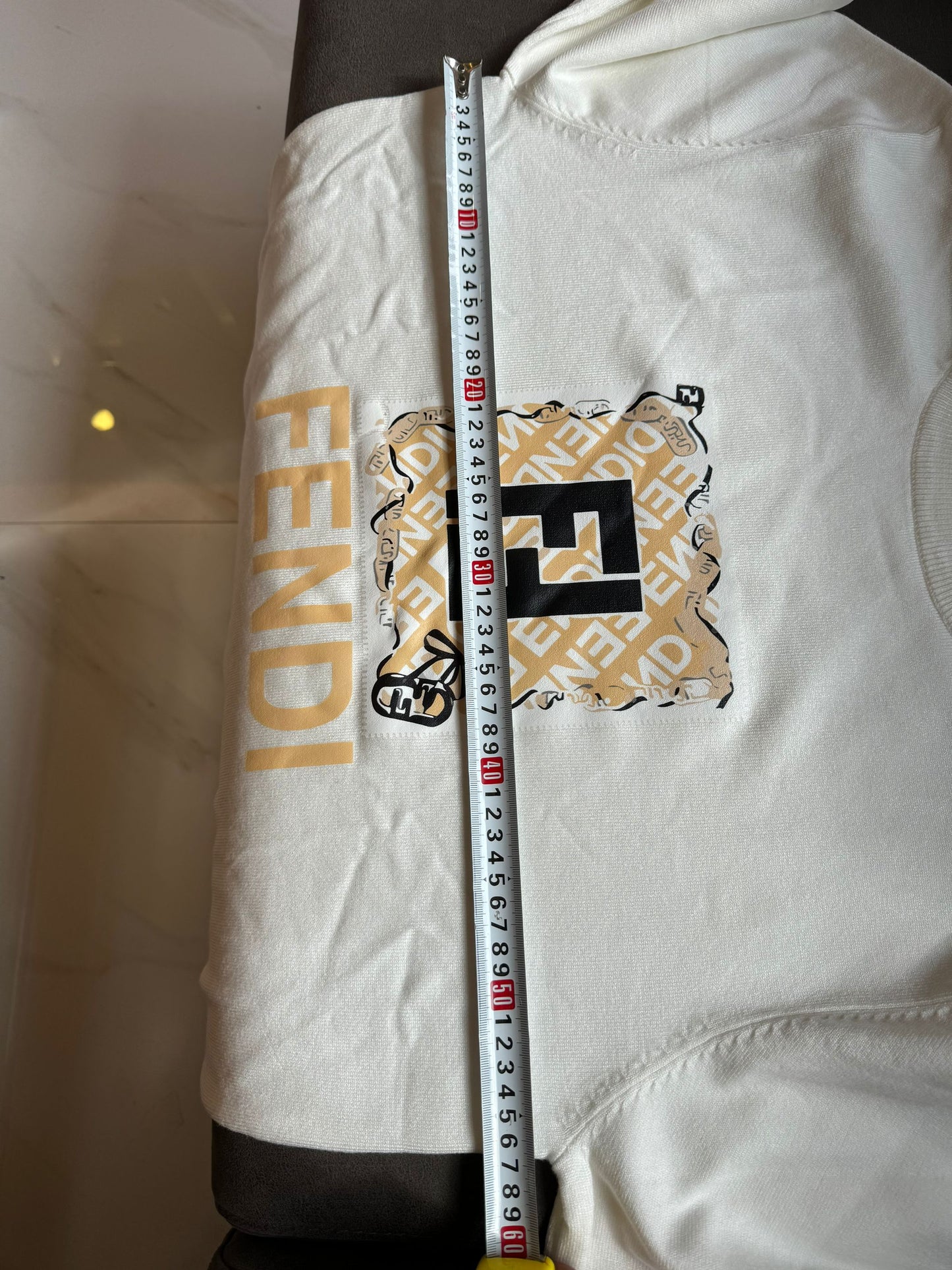 Fendi logo printed white sweatshirt