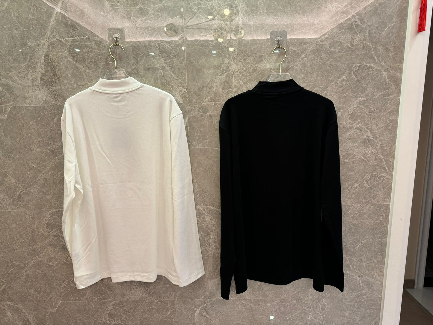 Louis Vuitton minimalist long-sleeve tee in white and black