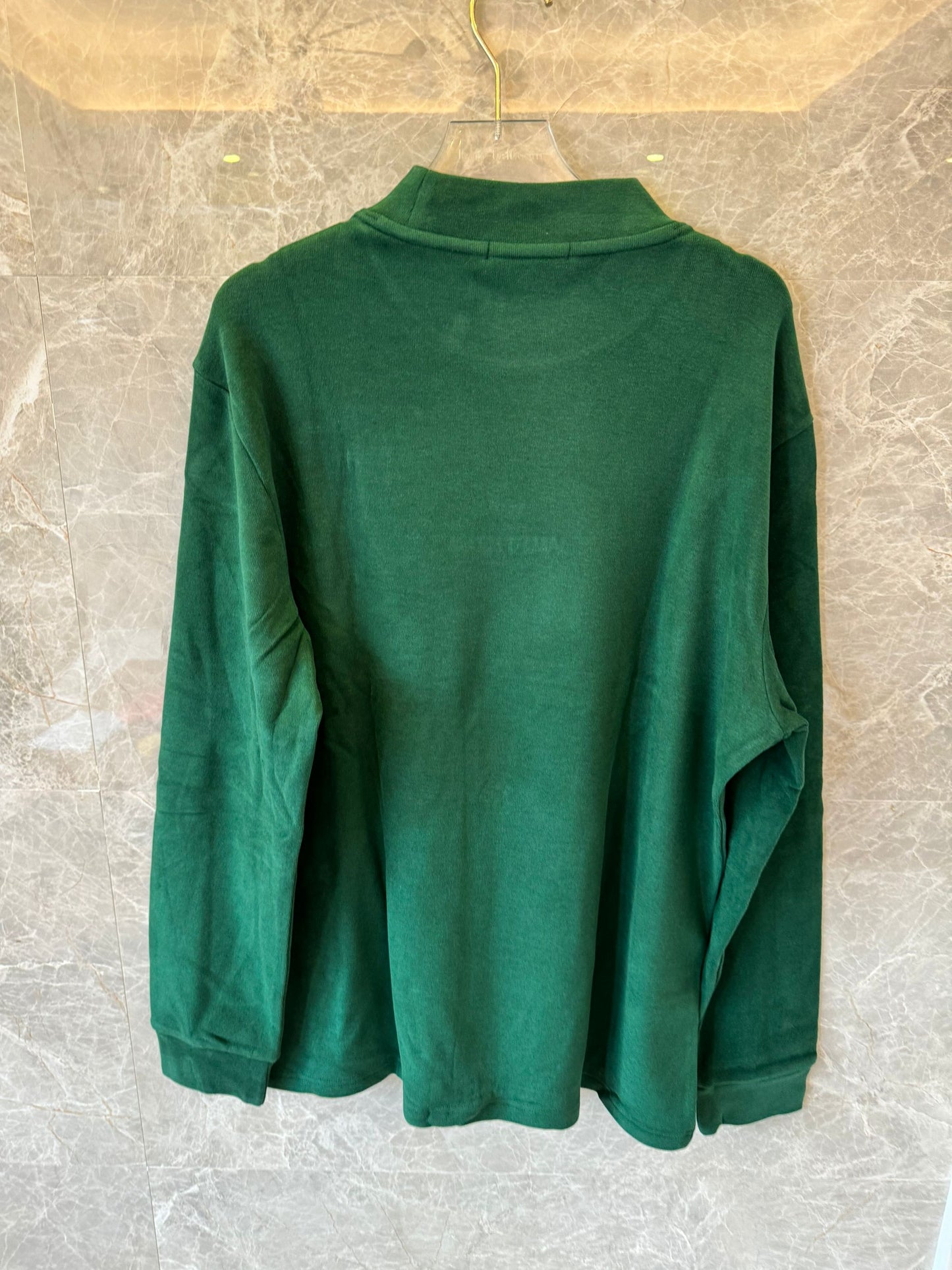 Louis Vuitton minimalist embroidered sweatshirt in green and blue