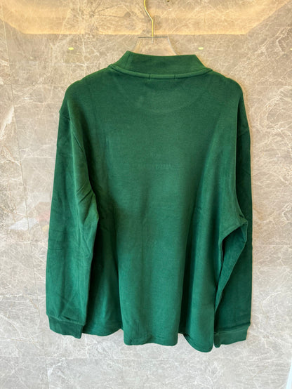 Louis Vuitton minimalist embroidered sweatshirt in green and blue