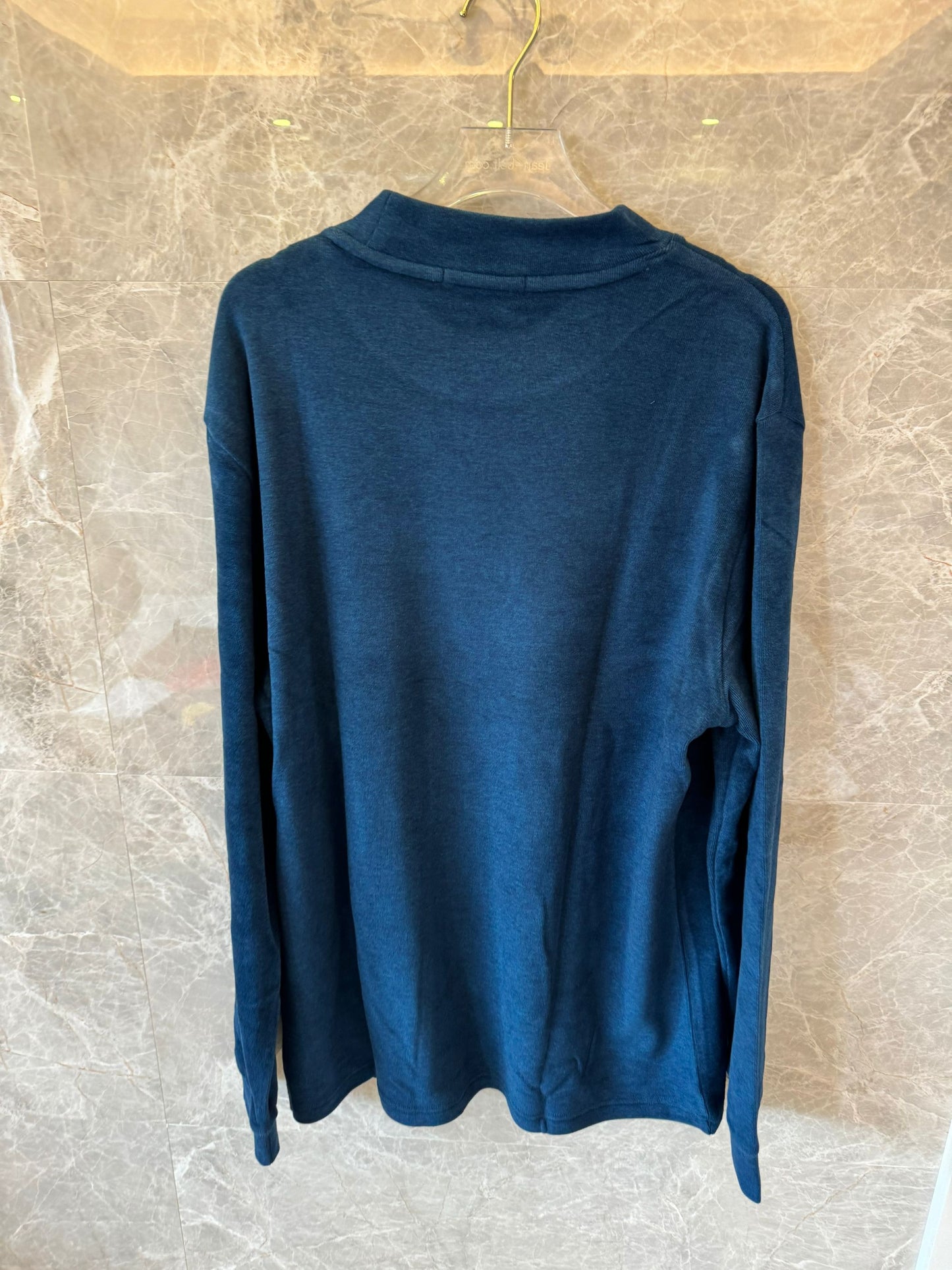 Louis Vuitton minimalist embroidered sweatshirt in green and blue