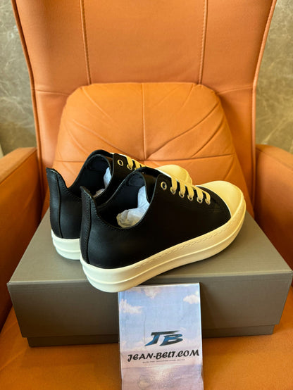 Rick Owens leather mid trainers